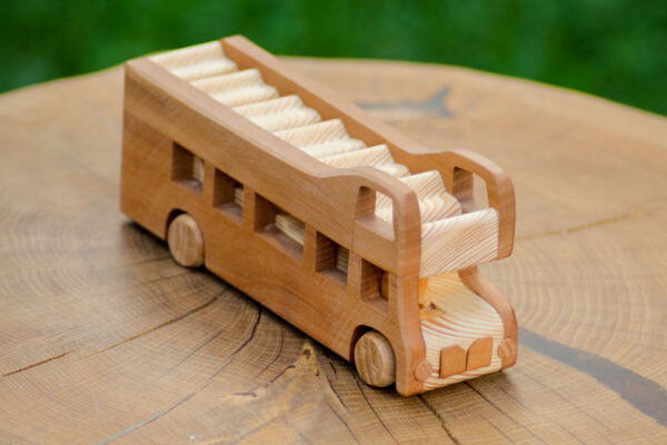 Drewniany model autobusu "Londyński Bus"
