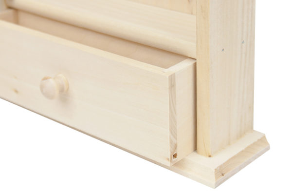 Drewniana szafka na klucze z szufladą