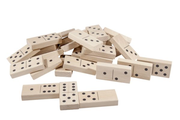 Domino klasyczne z drewna