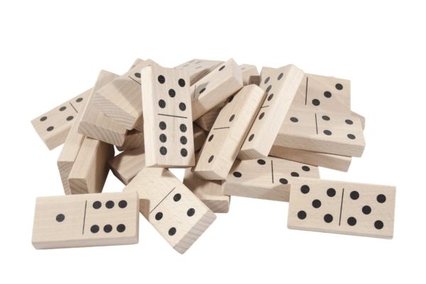 Domino klasyczne z drewna