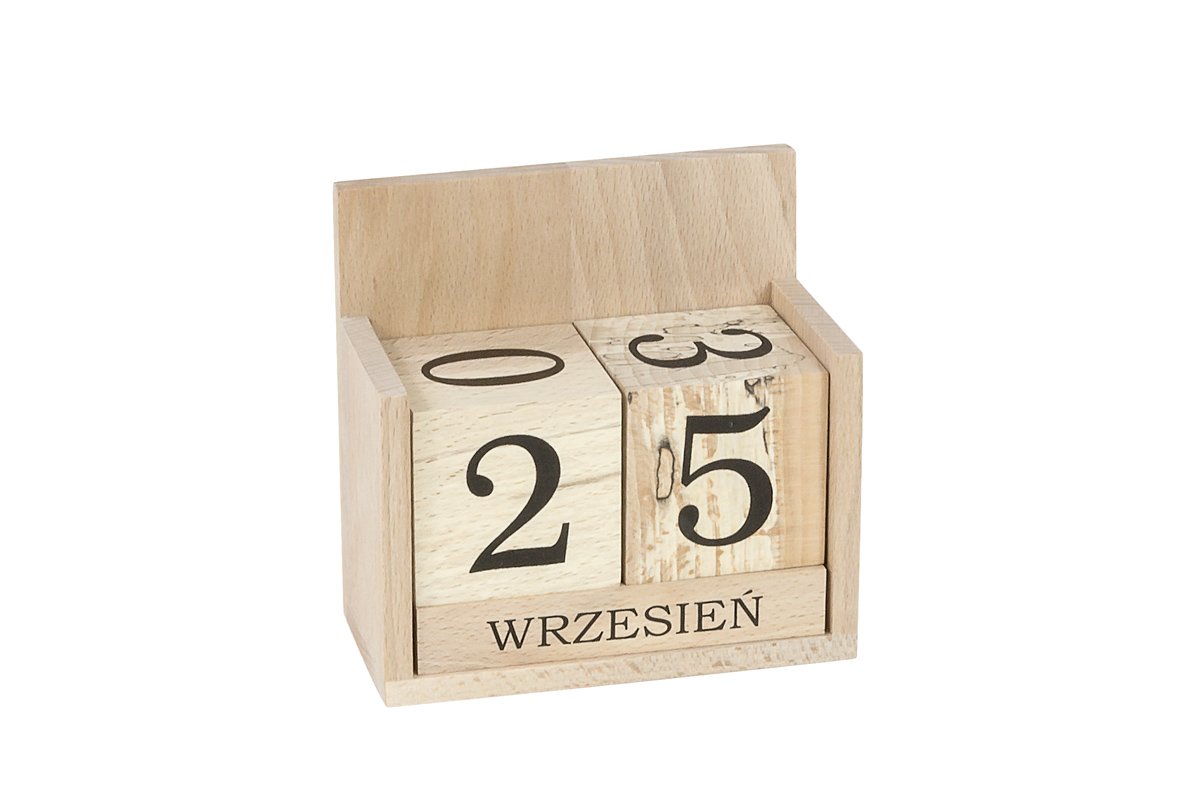 Kalendarz z drewna - wieczny