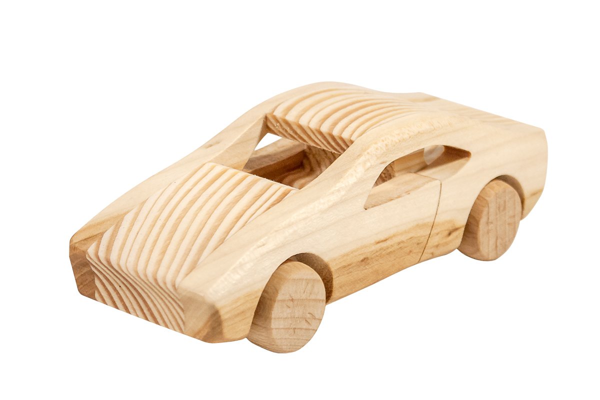 Samochód, model z drewna - 