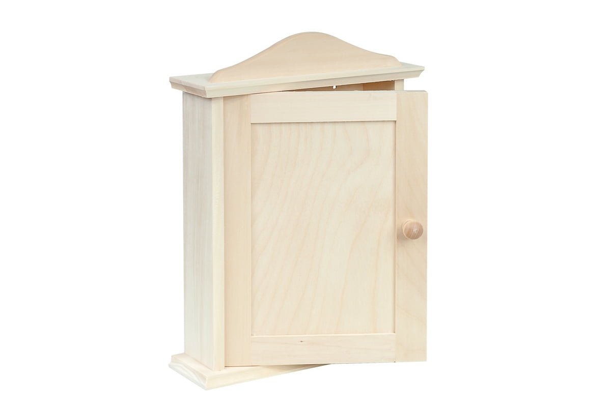 Drewniana szafka, domek na klucze
