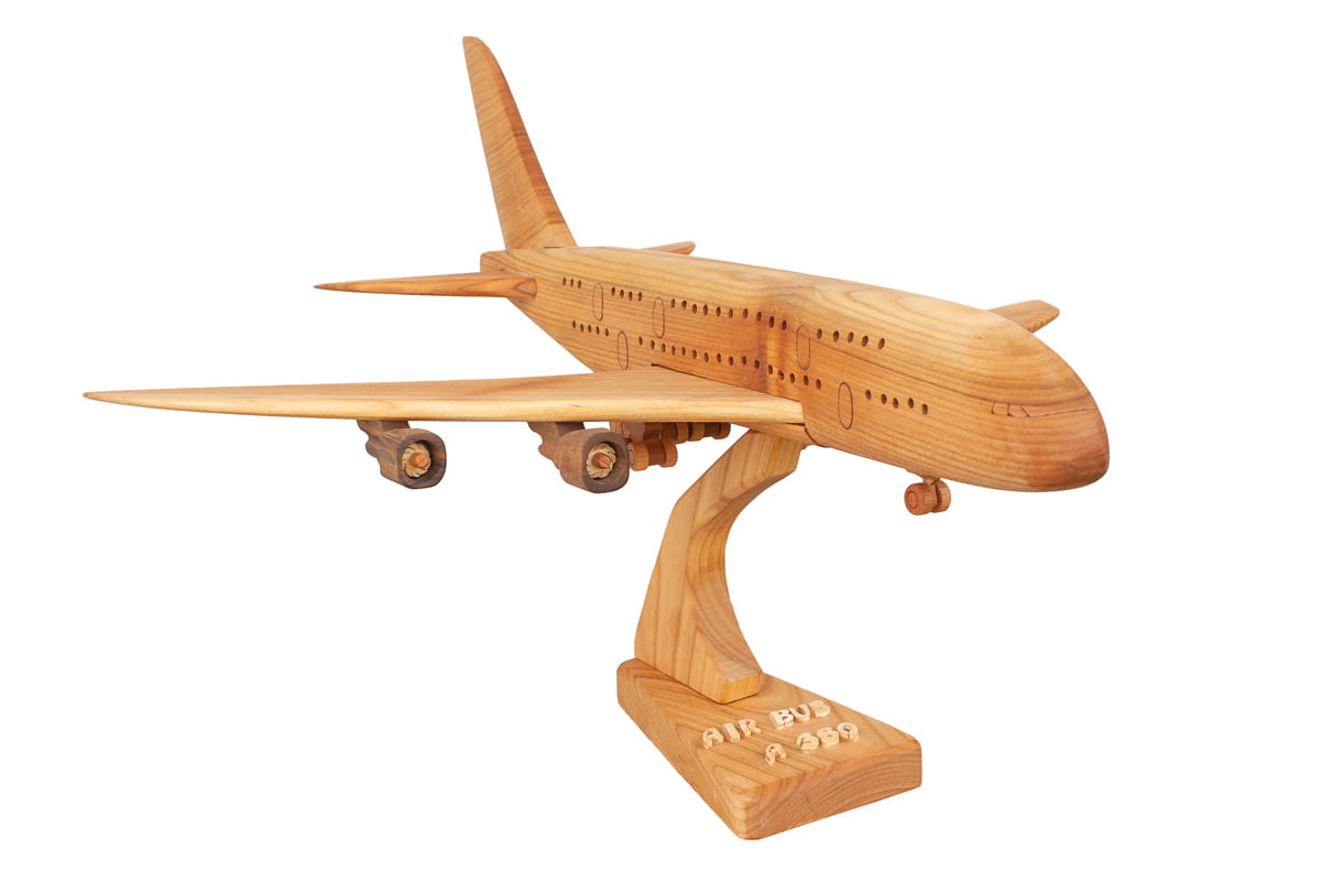 Drewniany model samolotu Airbus A 380