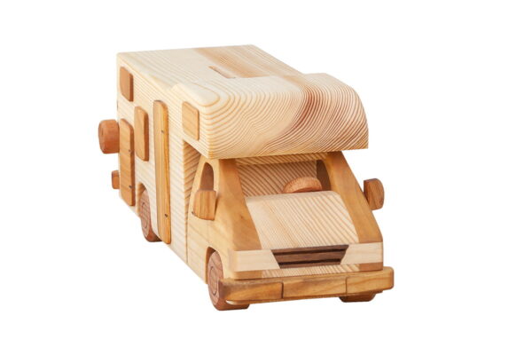 "Kamper" model z drewna - skarbonka