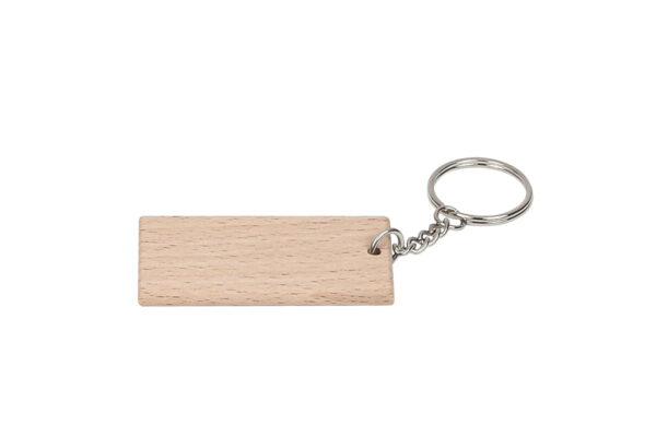 Drewniany breloczek do kluczy, prostokątny