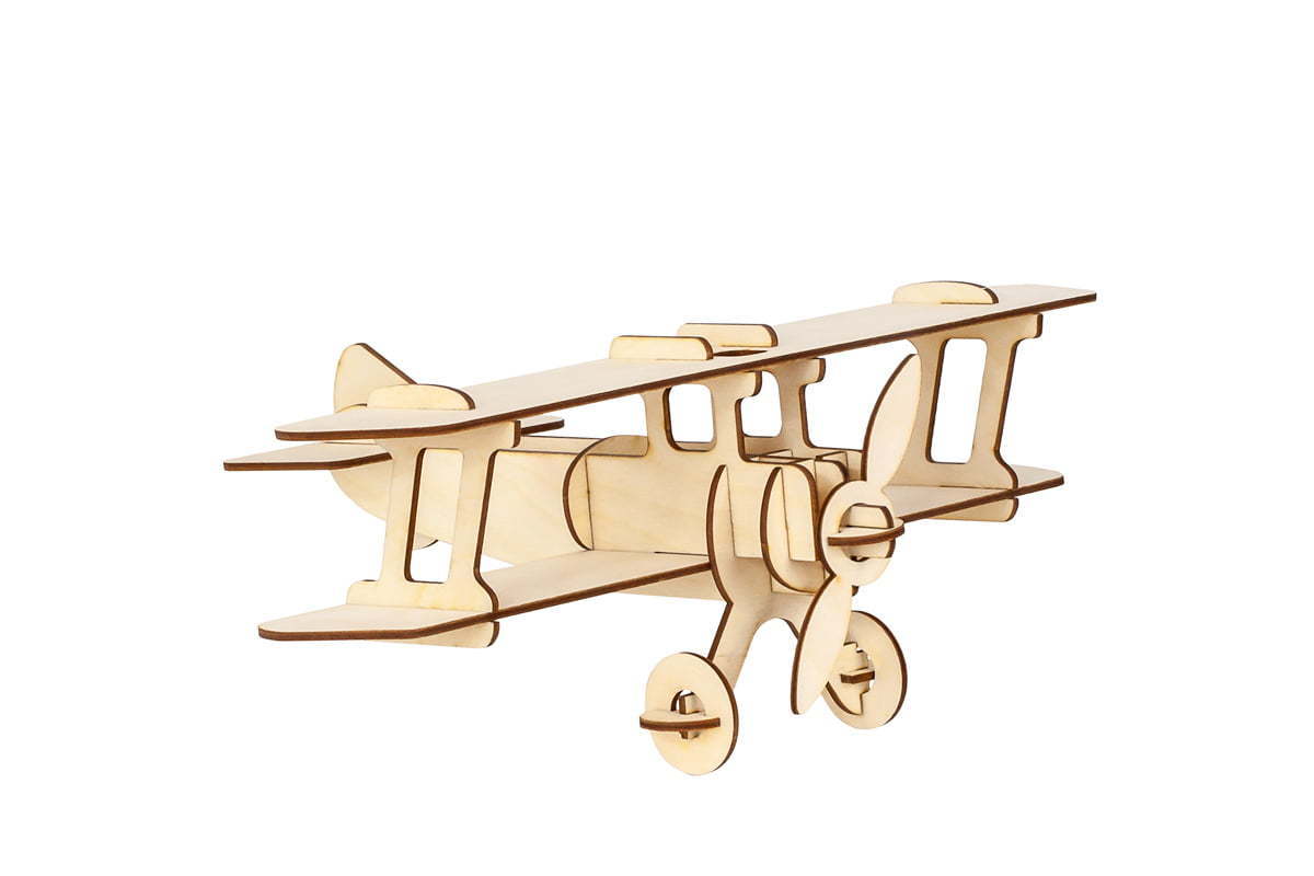Samolot dwupłatowy, puzzle 3D