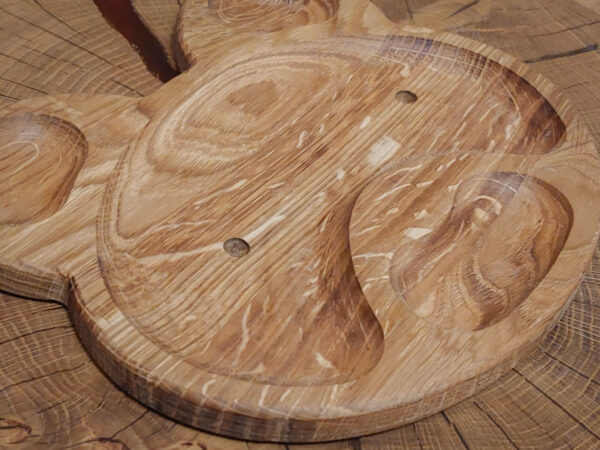 Drewniany półmisek - miś
