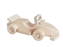 Model auta z drewna - wyścigówka