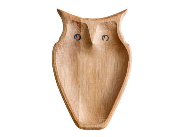 Drewniany półmisek – sowa