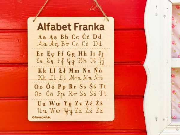 Tabliczka z alfabetem – do powieszenia na ścianie